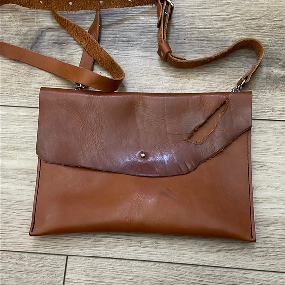 Handbags - Brown Leather Unisex Bag